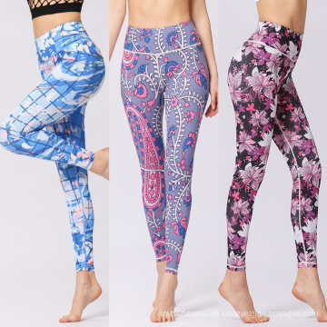 Pantalones de yoga con estampado digital para mujer